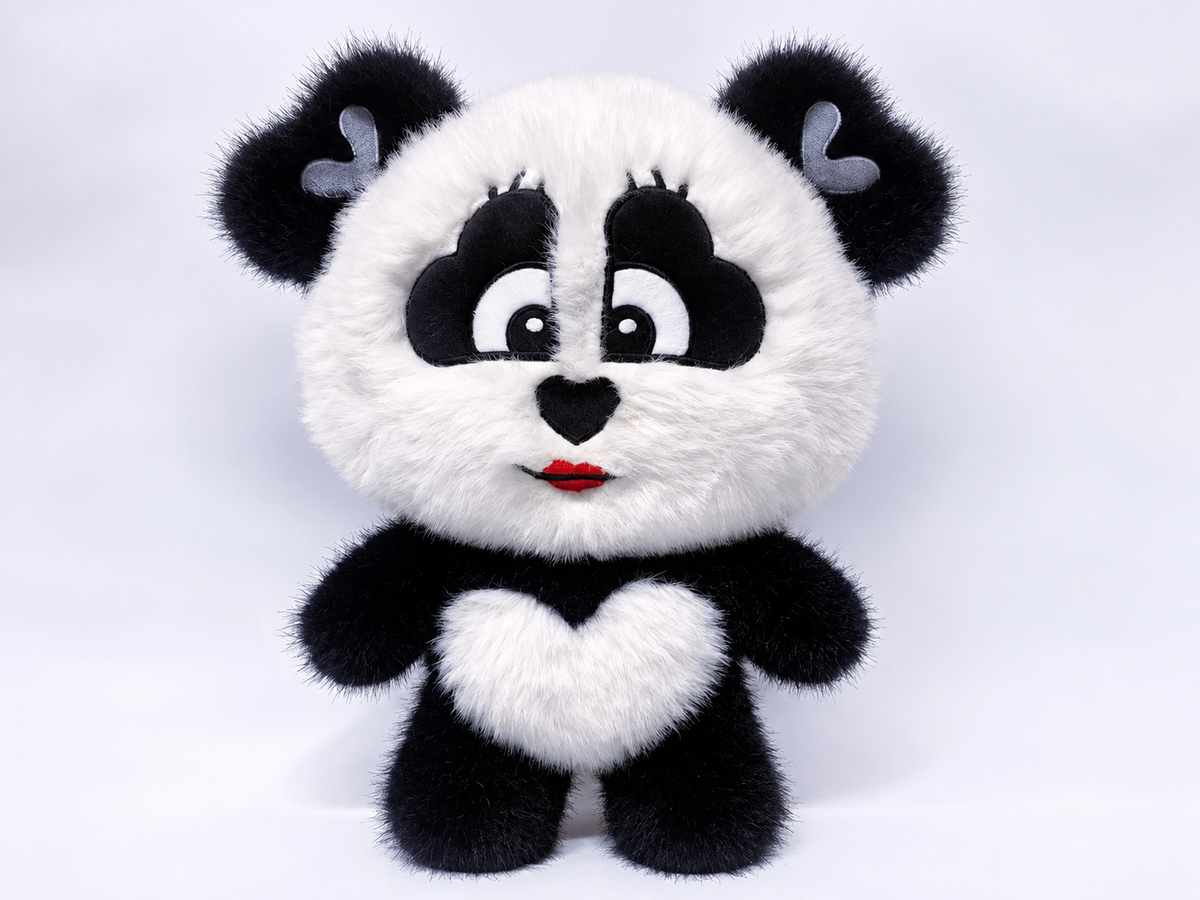 Xingxin plush panda with detachable shoulder strap